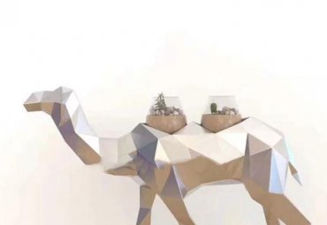 骆驼之旅——不锈钢户外大型抽象雕塑