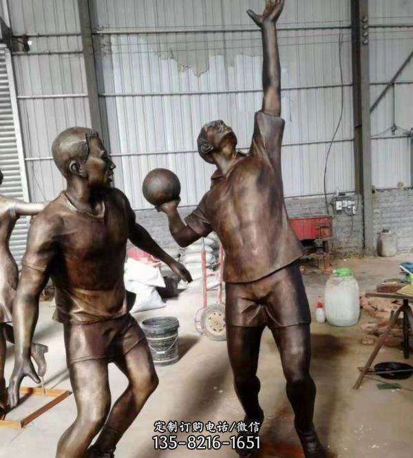 玻璃钢校园主题文化雕塑铸铜运动人物雕像学校园林摆件（5）