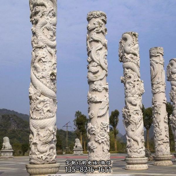 户外广场大型景观龙柱雕塑（4）