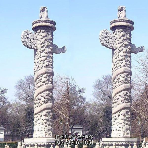 户外广场大型景观龙柱雕塑（3）