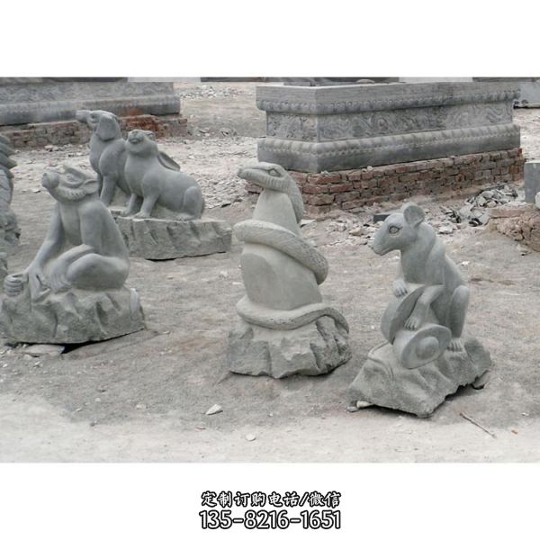 公园小区花岗岩十二生肖 景区石刻12生肖雕塑（4）
