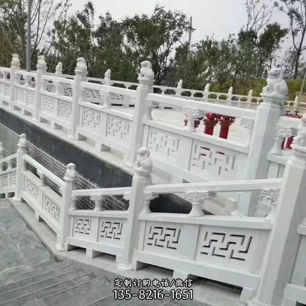 景区护城河汉白玉防护石栏杆（2）