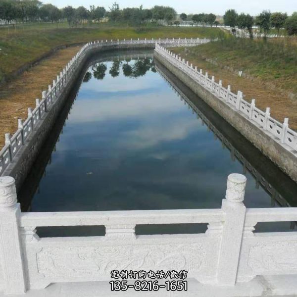 景区护城河汉白玉防护石栏杆（6）