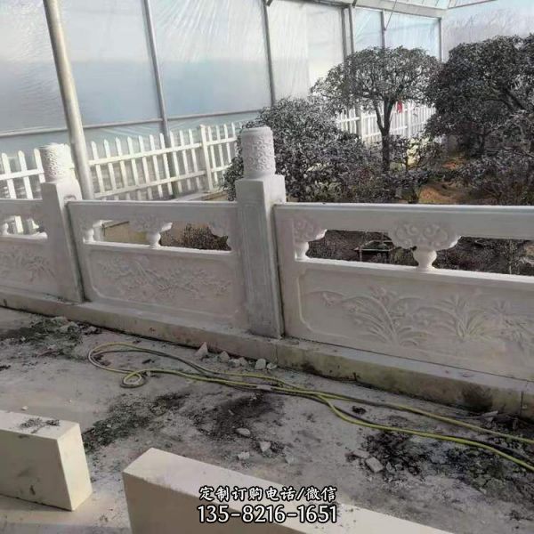 景区护城河汉白玉防护石栏杆（5）