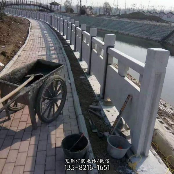 景区护城河汉白玉防护石栏杆（4）