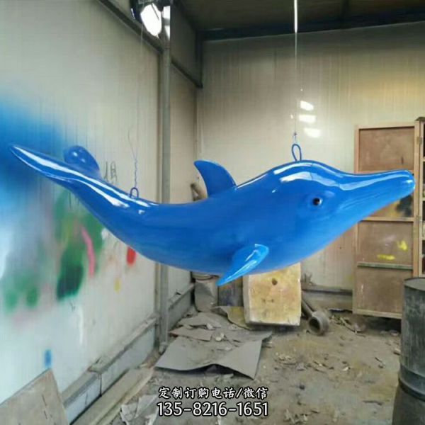 玻璃钢树脂海豚组合雕塑海洋馆公园景观摆件小品（5）
