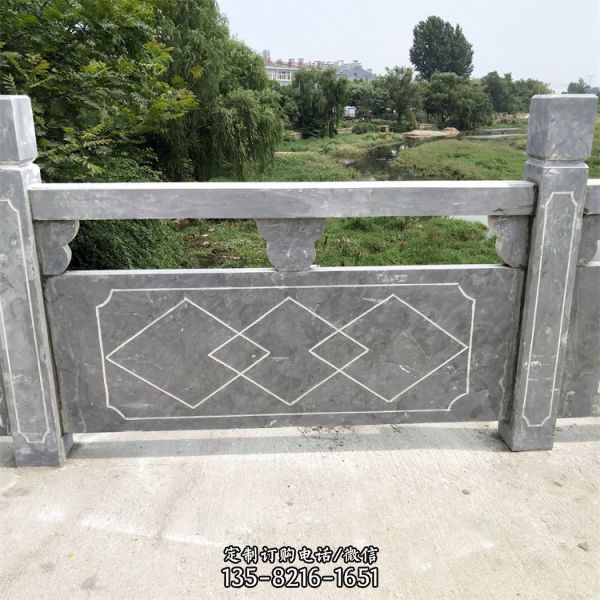  城市园林拱桥装饰大理石雕刻防护石栏杆 （5）