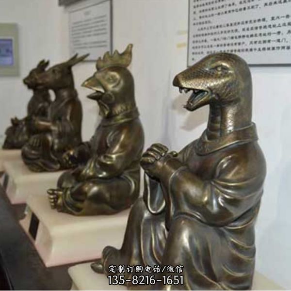 公司室内装饰纯铜抽象十二生肖动物雕塑摆件（4）