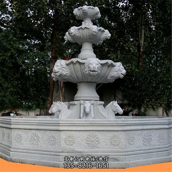 大型喷泉雕塑 石雕流水摆件 别墅喷泉景观装饰 品（2）