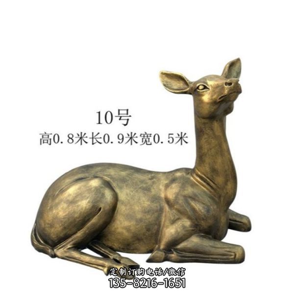 景区园林绿地摆放动物鹿铜雕塑（1）