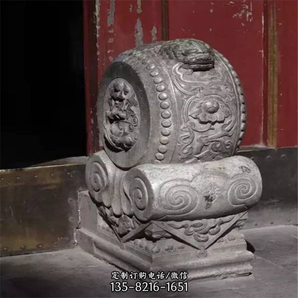 古建园林做旧抱鼓石 中式传统门鼓石摆件 雕塑（3）