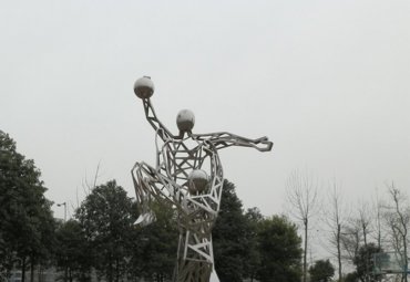 抽象人物镂空不锈钢雕塑