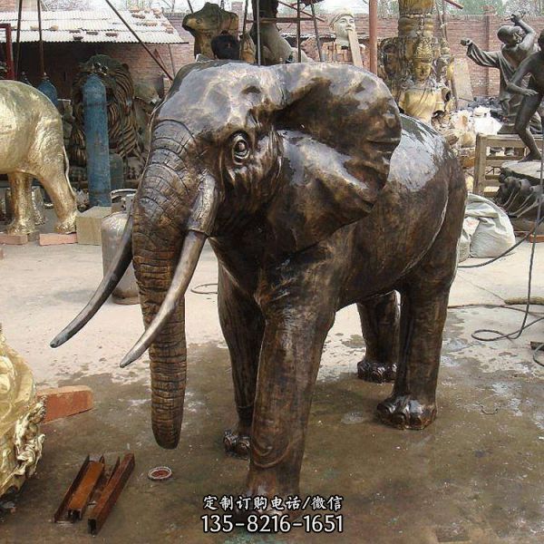铜雕大象，纯铜铸造大型大象雕塑