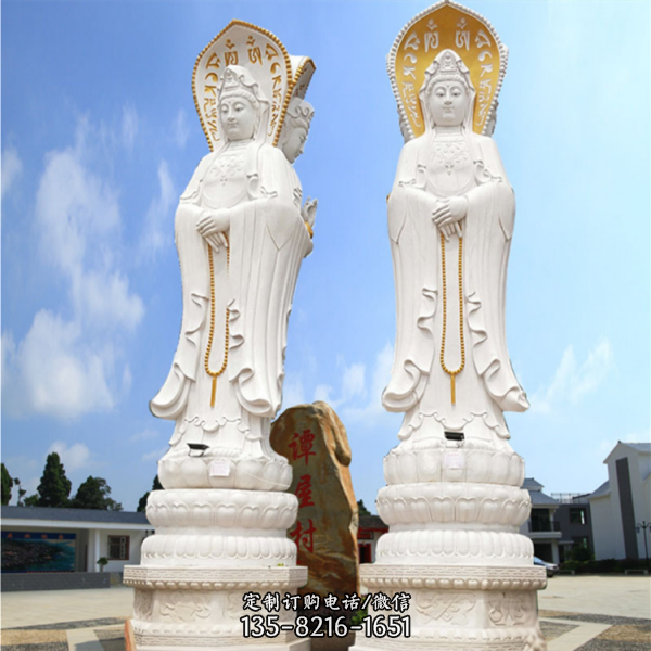 户外景区石雕园林大型观世音菩萨雕塑（3）