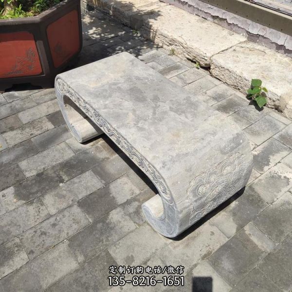 公园石雕石桌石凳仿古做旧园林景观摆件雕塑（2）