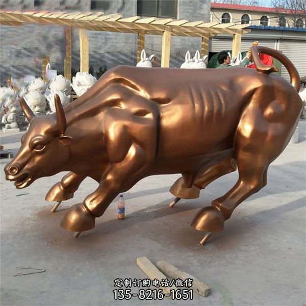 企业铜雕大型华尔街牛雕塑