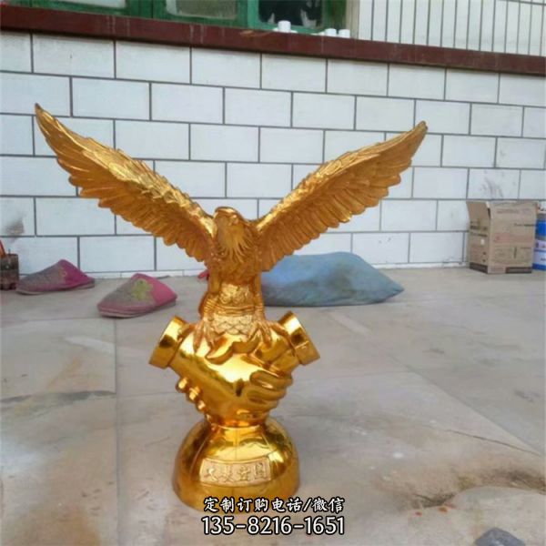 铸铜雄鹰雕塑玻璃钢仿铜老鹰雕塑园林摆件（3）