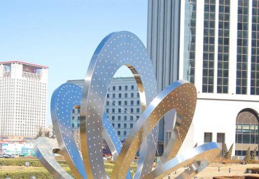 公园创意镂空大型不锈钢圆环雕塑