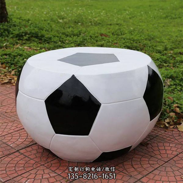 公园景观玻璃钢足球坐凳雕塑（1）