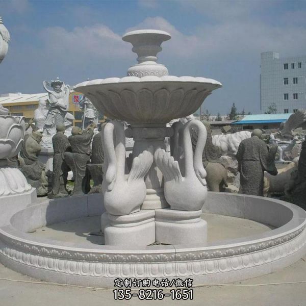 别墅小区欧式石雕多层喷泉雕塑（5）