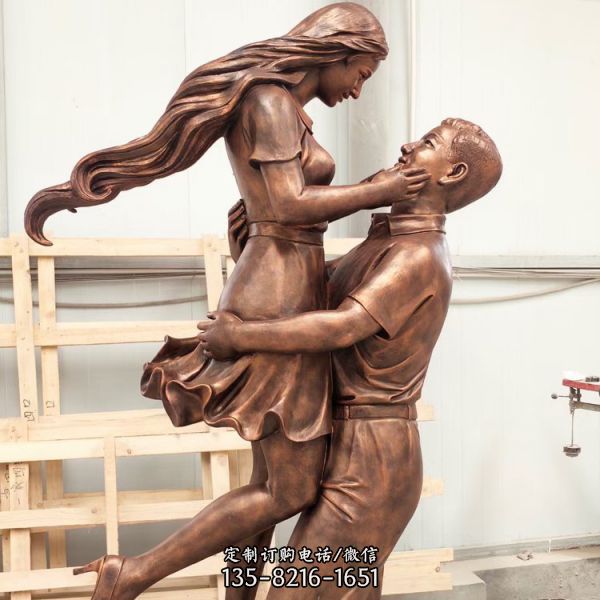 激情无限——仿铜玻璃钢情侣人物雕塑