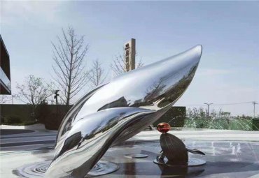 鲸鱼之舞不锈钢雕塑