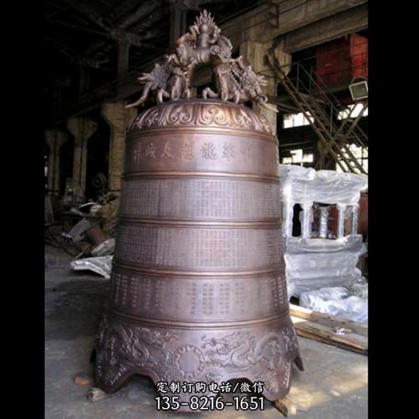 铸造道院祠堂铜钟 佛门铜钟铁钟雕塑（3）