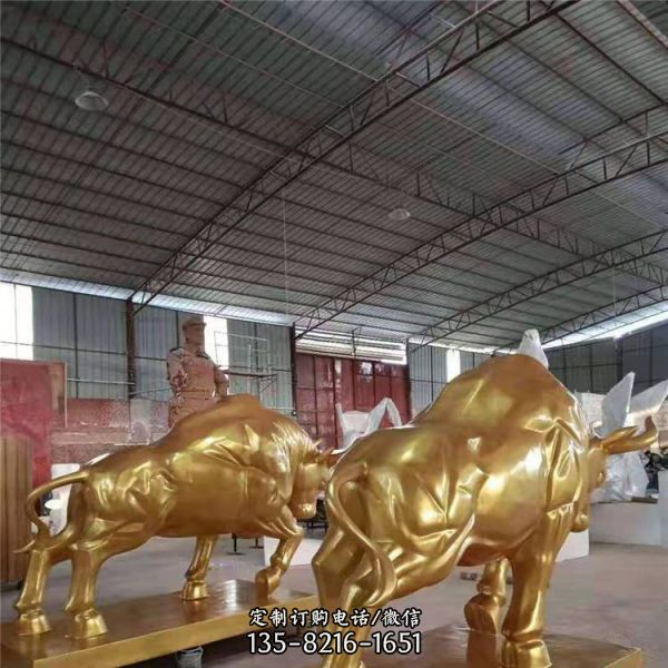 工厂企业铜雕华尔街牛雕塑