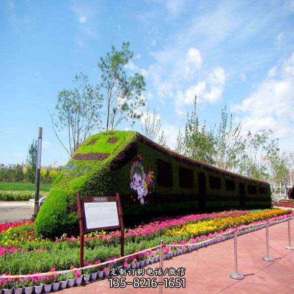 室外广场大型植物 立体花坛 绿雕景观园艺 节日造型（3）