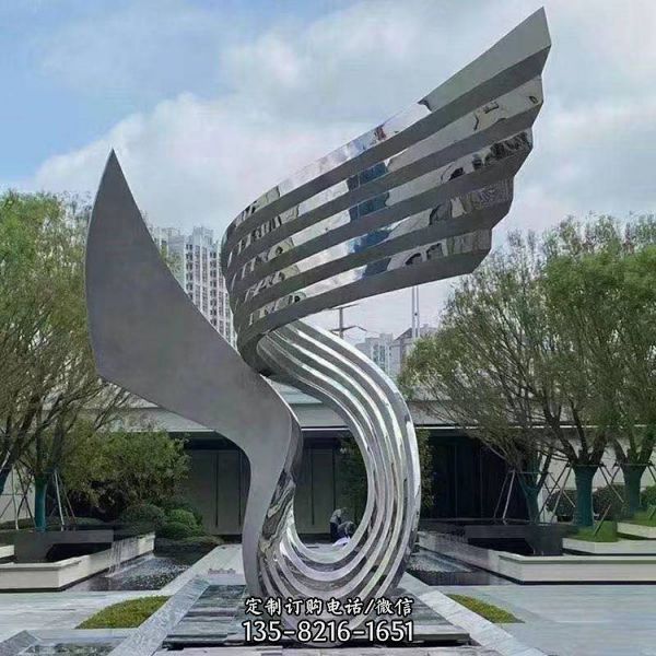 不锈钢创意抽象公园广场景观雕塑（1）
