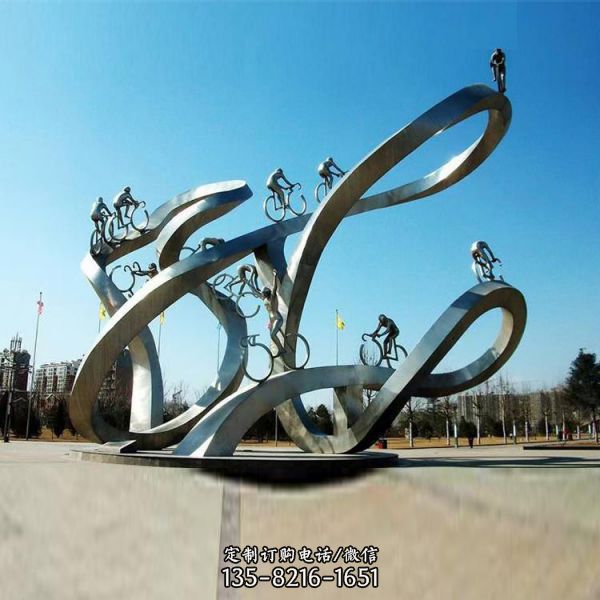 不锈钢雕塑户外大型广场标志性建筑物园林景观创意雕塑