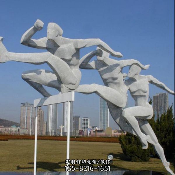 不锈钢校园广场景观雕塑运动人物雕塑（6）