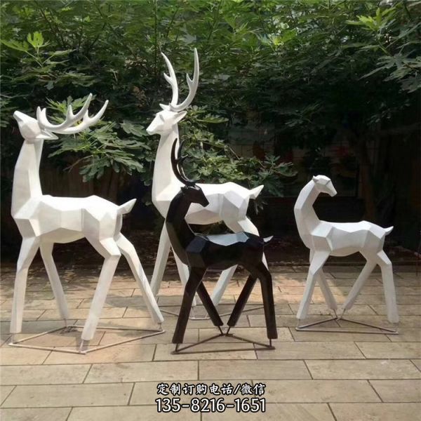梅花鹿，精致传承——不锈钢梅花鹿雕塑