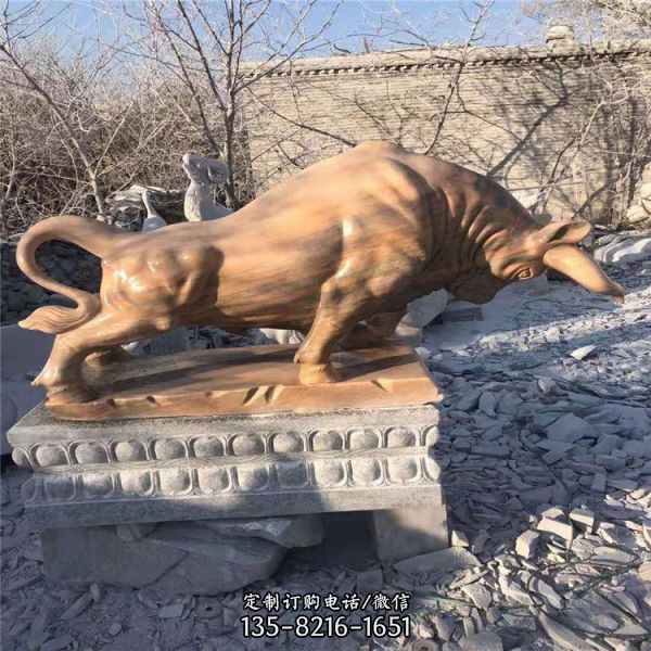 晚霞红石雕园林庭院动物雕塑（1）
