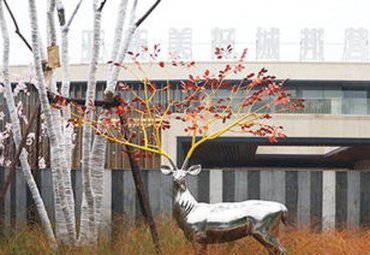 动物园林镂空不锈钢创意雕塑