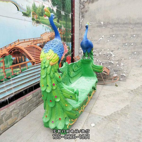 新颖玻璃钢彩绘儿童乐园休息座椅雕塑