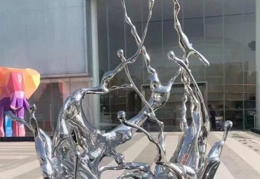 无限浪花——户外镜面不锈钢广场雕塑