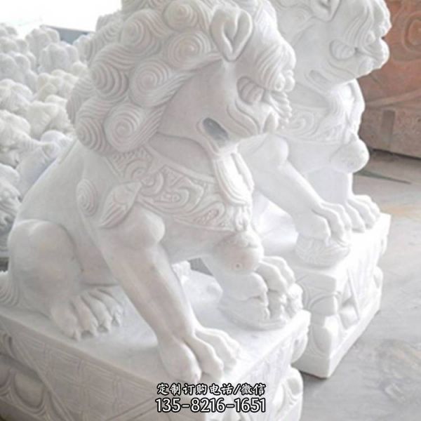 公司门口石狮摆件 宾馆会所门口动物摆件  雕塑纯手工雕刻（4）