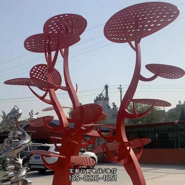 抽象花朵大树植雕塑 房地产公园广场摆件（2）