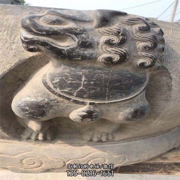 庭院青石仿古雕刻狮子养鱼石缸摆件（2）