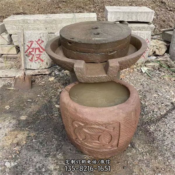 石雕磨盘，磨豆子的传统设备