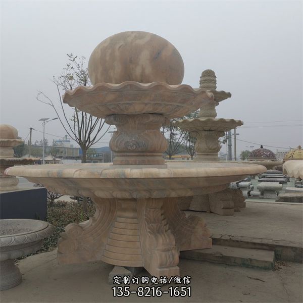 庭院欧式水景大型水钵石雕喷泉雕塑（2）