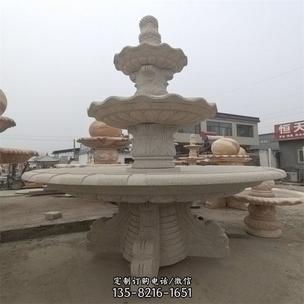 庭院欧式水景大型水钵石雕喷泉雕塑（4）
