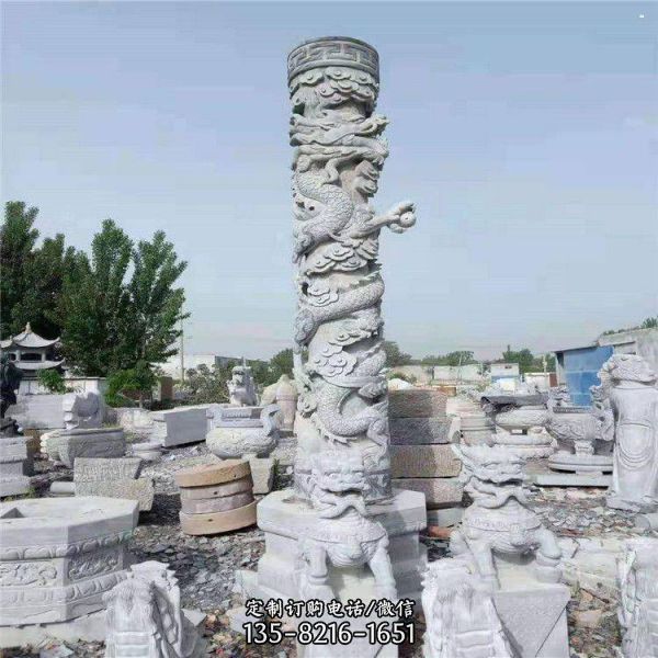 故宫石龙柱景区花岗岩石雕龙柱盘龙柱雕塑是一件非常优…