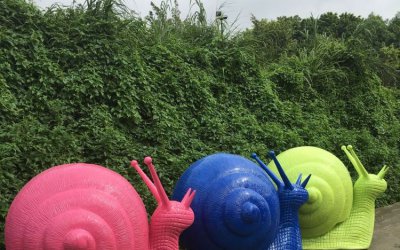 艺术梦幻—游乐场玻璃钢卡通大型蜗牛雕塑