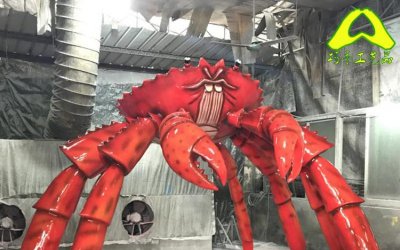 海洋情缘——螃蟹与乌贼定制雕塑