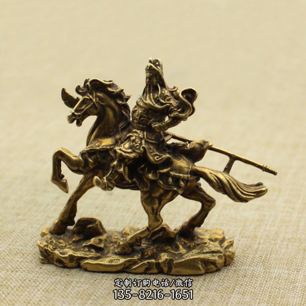 室内铸铜骑马关公摆件雕塑（3）