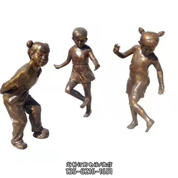 城市校园铸铜儿童人物摆饰 工艺品（4）