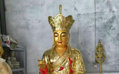 地藏王雕像，精美铜雕艺术