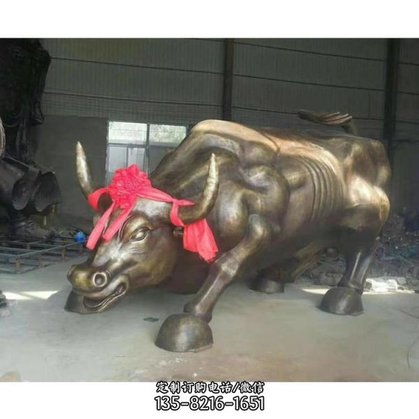 广场大型纯铜打造激励奋进 农耕牛雕塑（3）